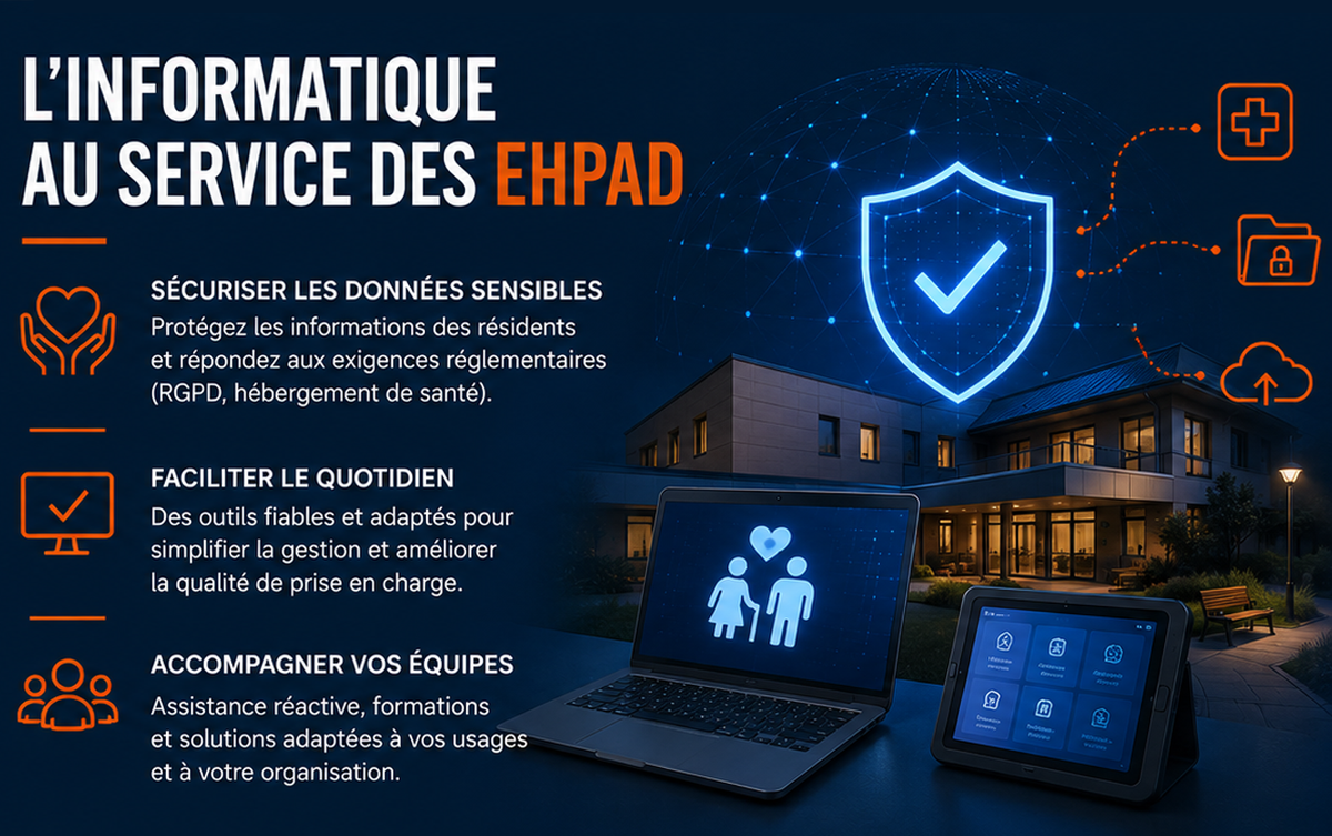 L'informatique au service des EHPAD : sécuriser les données sensibles, faciliter le quotidien, accompagner vos équipes