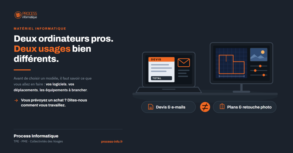 Deux ordinateurs professionnels, deux usages : comment choisir son matériel
